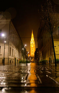 City street at night