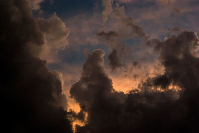 Low angle view of storm clouds in sky