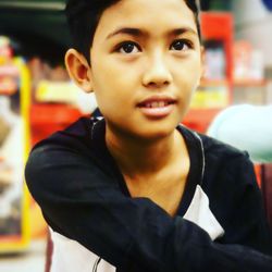 Close-up portrait of boy