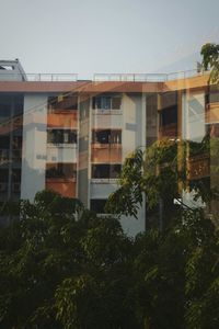 Low angle view of building against clear sky