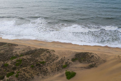 High angle view of beach