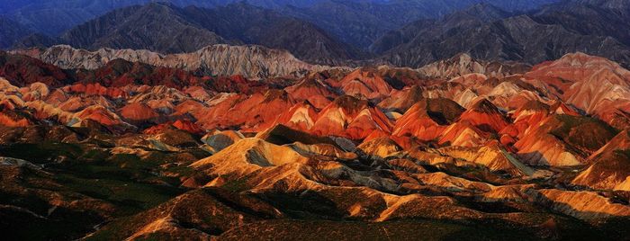 Scenic view of dramatic landscape