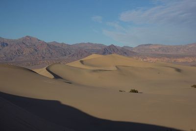 Scenic view of desert against sky