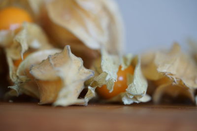 Close-up of bananas on table