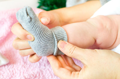 Baby wear grey socks