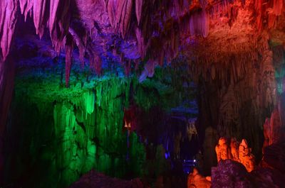 Rock formations in cave