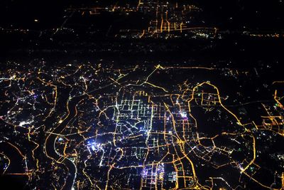 View of illuminated cityscape at night