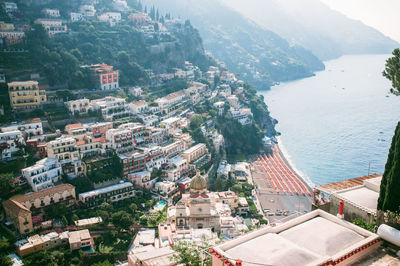 High angle shot of townscape