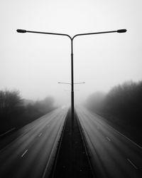 Road against sky during winter