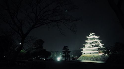 Illuminated city at night