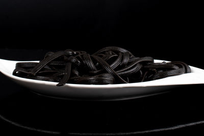 Close-up of black tea in bowl