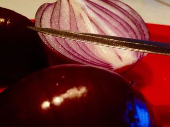 Close-up of red object