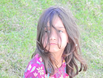 Close-up portrait of a girl