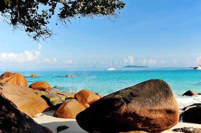 Scenic view of calm sea against sky