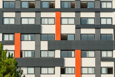 Architectural details of a modern apartment building. abstract architectural background.