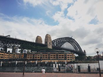 Building against cloudy sky