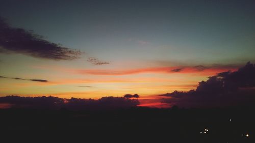 Silhouette of trees at sunset