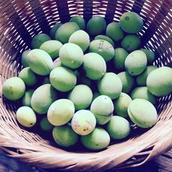 Close-up of fruits in basket