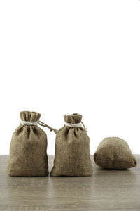 Close-up of food on table against white background