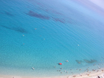 High angle view of beach