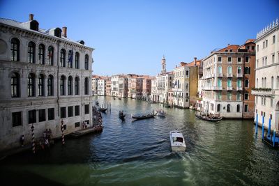 Boats in a city