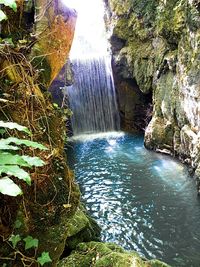 River flowing through rocks