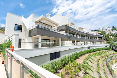 Low angle view of building against sky