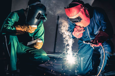 People working in workshop