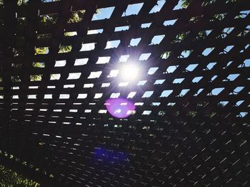 Low angle view of illuminated building