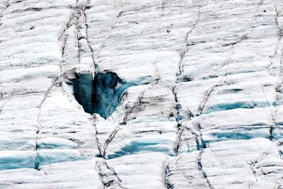 Melting glacier close up, wallis switzerland