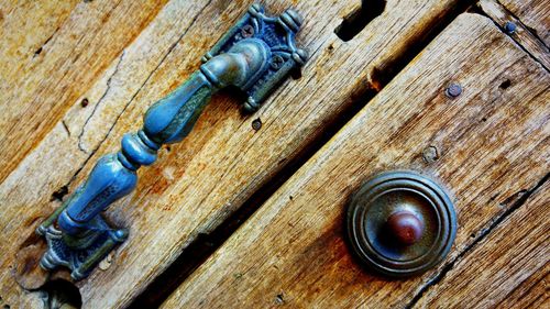 Full frame shot of closed wooden door