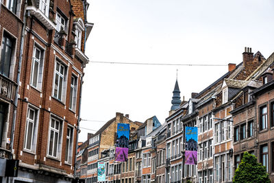 Low angle view of buildings against sky