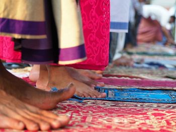 Close up of red flower