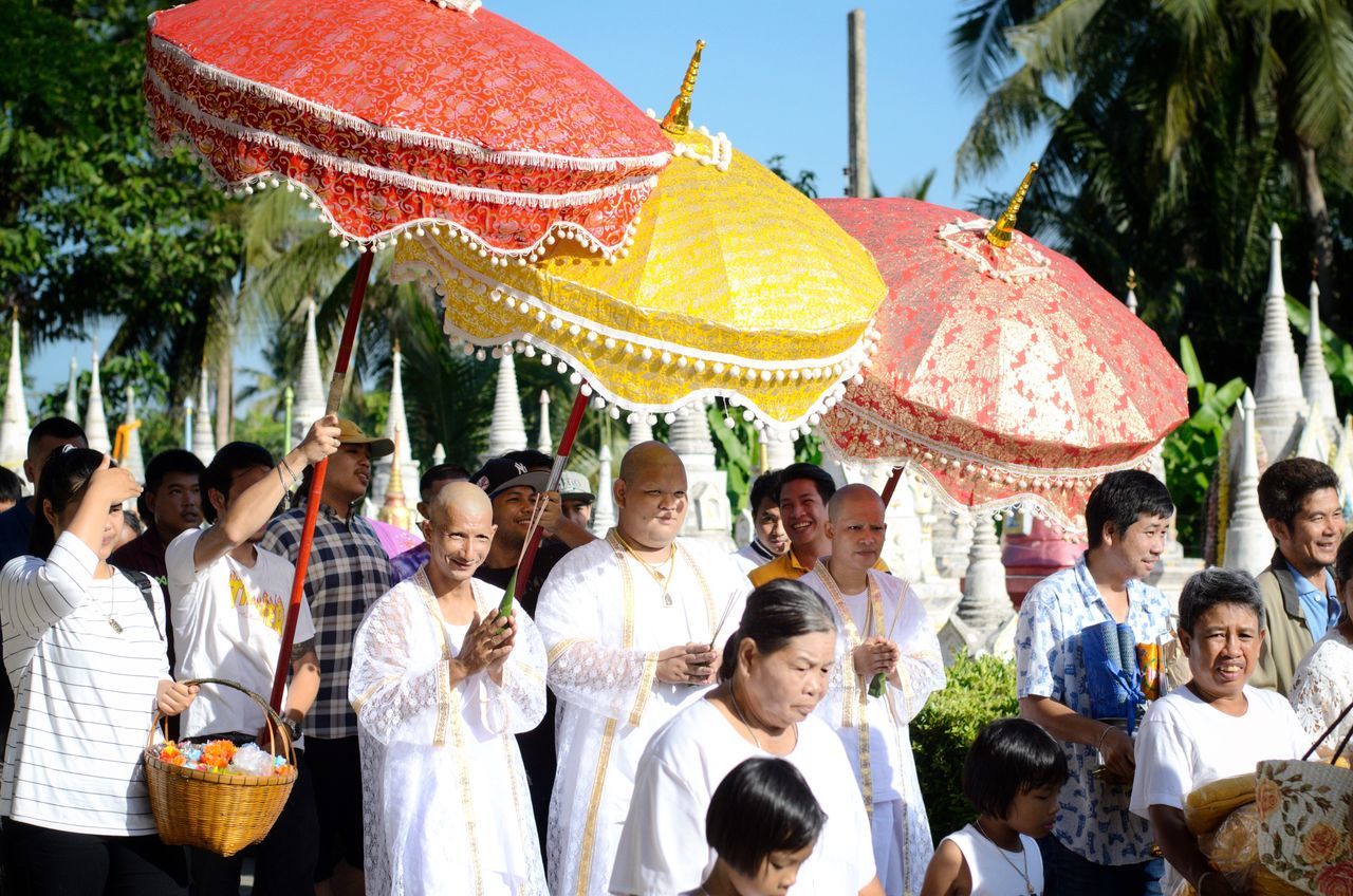 group of people, crowd, large group of people, real people, celebration, men, adult, women, lifestyles, event, leisure activity, traditional clothing, day, traditional festival, religion, clothing, nature, outdoors, festival, carnival - celebration event