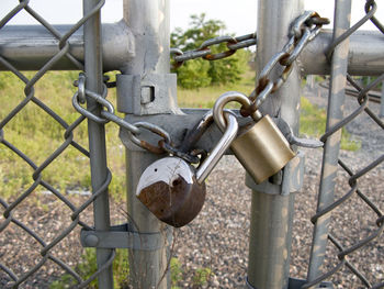 Close-up of chainlink fence