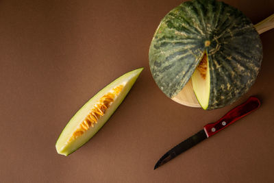 High angle view of fruit on table