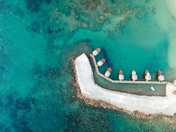 High angle view of swimming pool