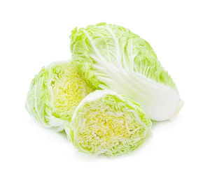 Close-up of vegetable over white background