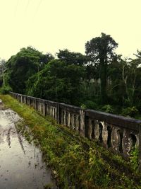 Scenic view of river against clear sky