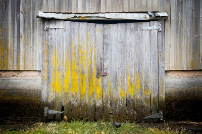 Old wooden door