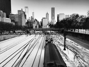 View of city during winter