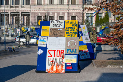 Protest against the russian invasion in ukraine at the russian embassy