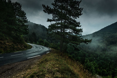 Road passing through mountains
