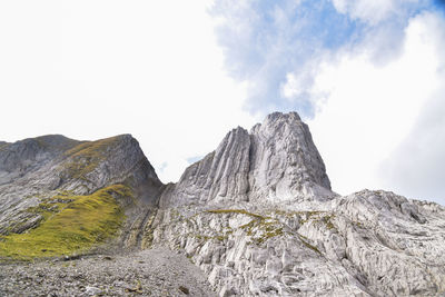 Scenic view of mountain range against sky