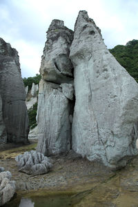 Rock formations against sky