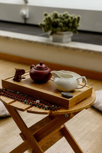 Close-up of food on table