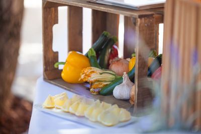 Close-up of vegetables on table