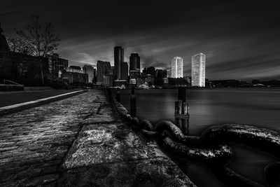 View of city and harbor