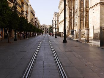 View of people in city