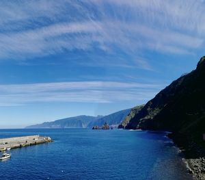 Porto moniz, madeira island. ocean view 